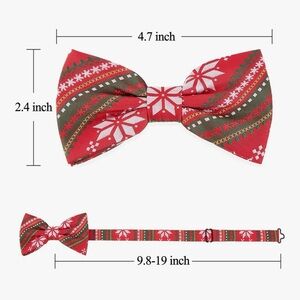 NWT Festive Red and Green Bow Tie